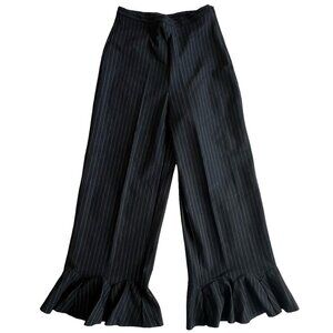 H&M Striped Ruffle Wide Pants